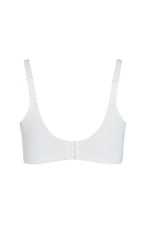 Wire Free Back Smoothing Full Coverage White Bra  4
