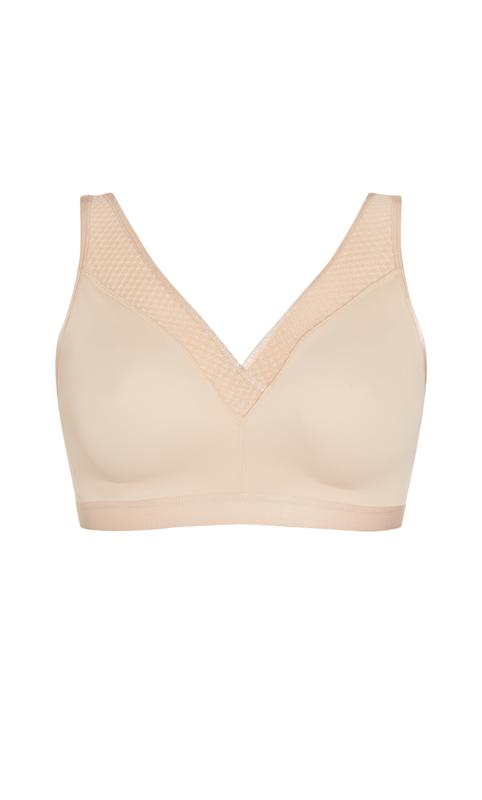 Evans Nude Cooling Non-Wired Mesh Detail Bra 3