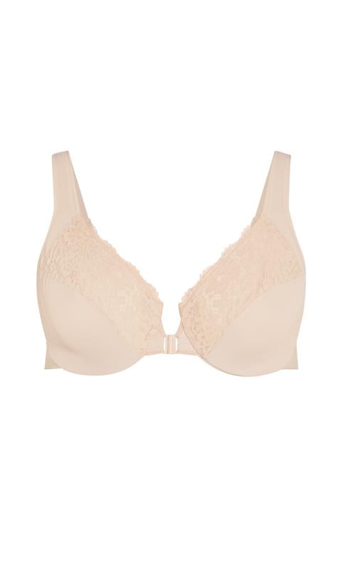 Evans Nude Underwired Full Cup Bra with Lace 3