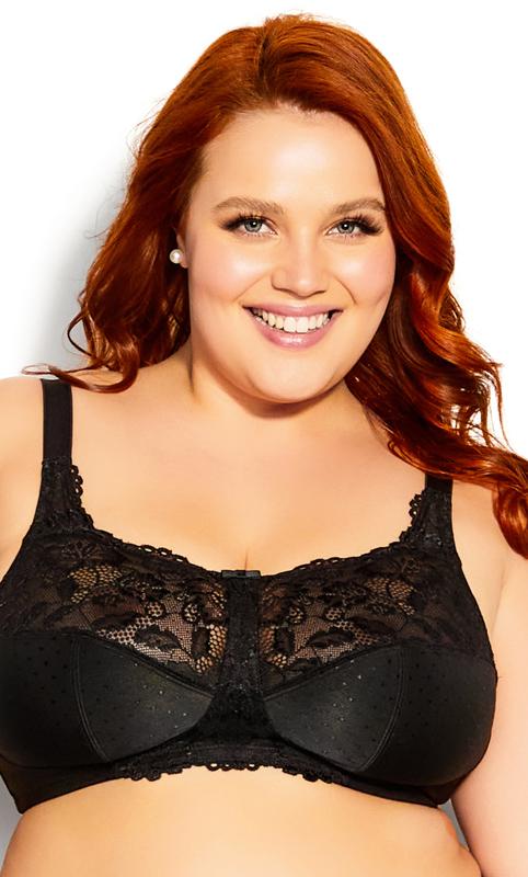 Lace Black Soft Cup Full Coverage Bra