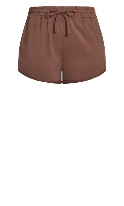 CCX Brown Jersey Jogger Shorts 4