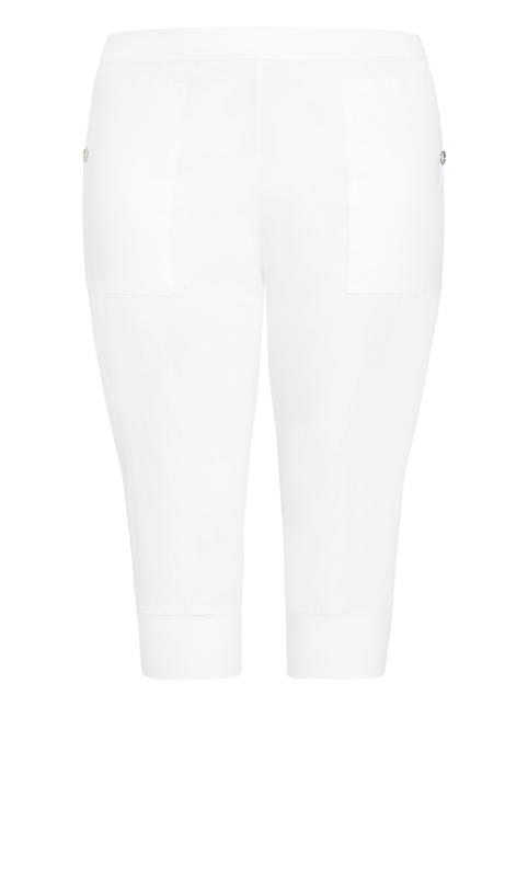 Arna York White Cropped Trousers 4