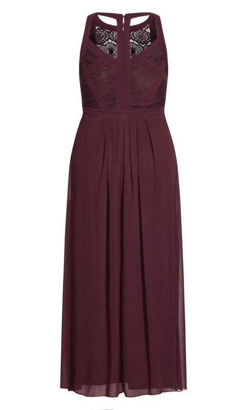 Red Panelled Bodice Maxi Dress  4