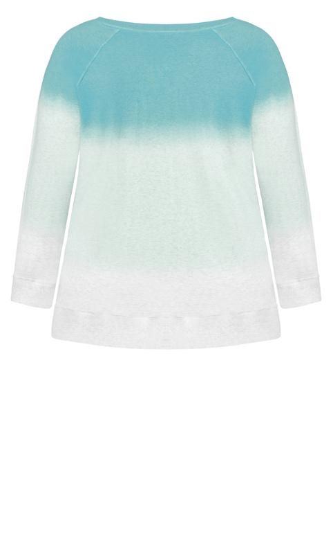 Avenue Blue & White Ombre Tie-Dye Sweatshirt 8