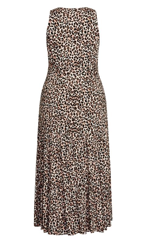 Evans Brown Leopard Print Maxi Dress 4