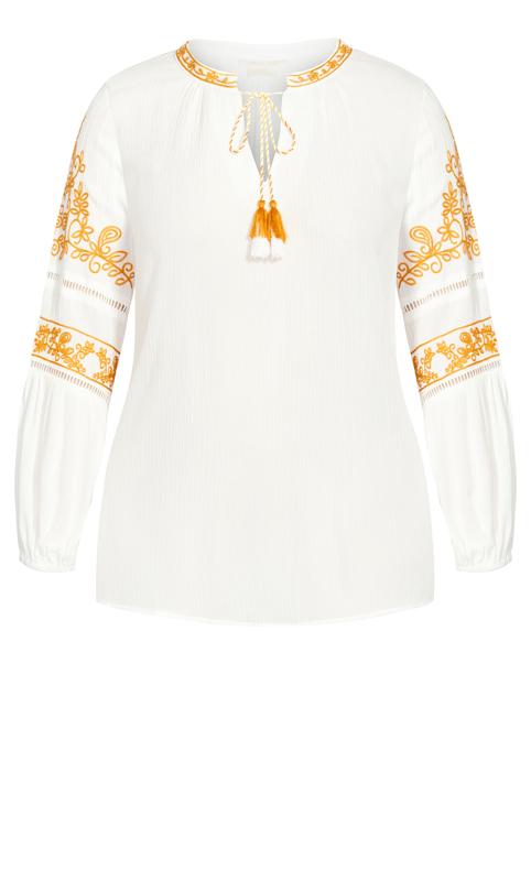 Spirit Embroidered Top Ivory 6