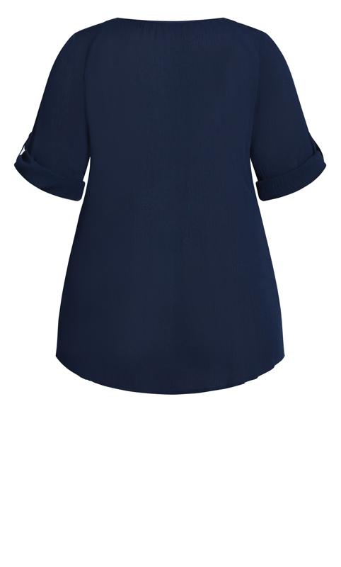 Sandy Navy Pintuck Shirt 6
