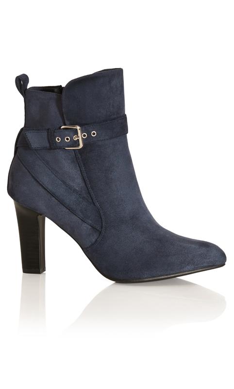 Plus Size  City Chic Blue WIDE FIT Tara Ankle Boot