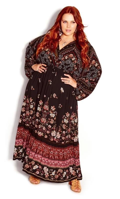 Evans Black Rose Wrap Shirt 7