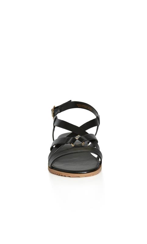 Wide Fit O Ring Strappy Sandal Black 5