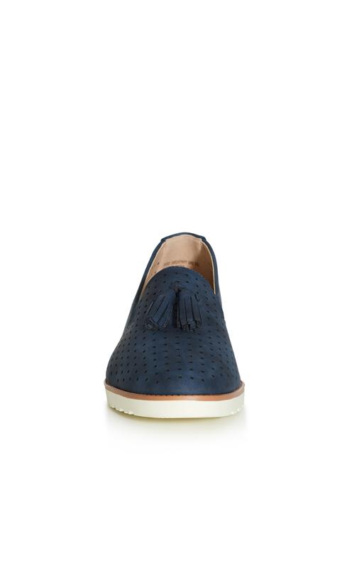 Wide Fit Perforated Loafer Navy 5