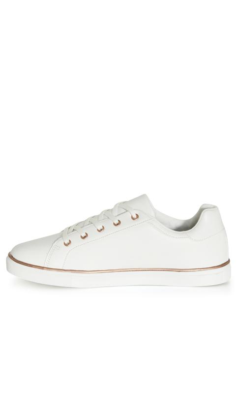 Wide Fit Spencer Trainer White 4