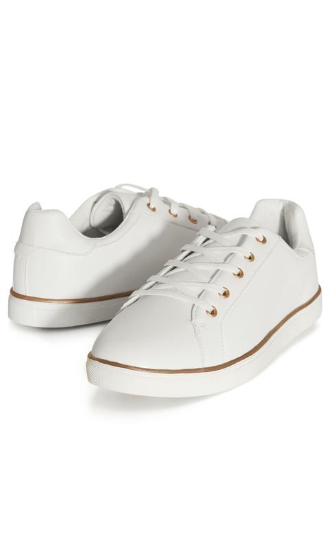 Wide Fit Spencer Trainer White 6