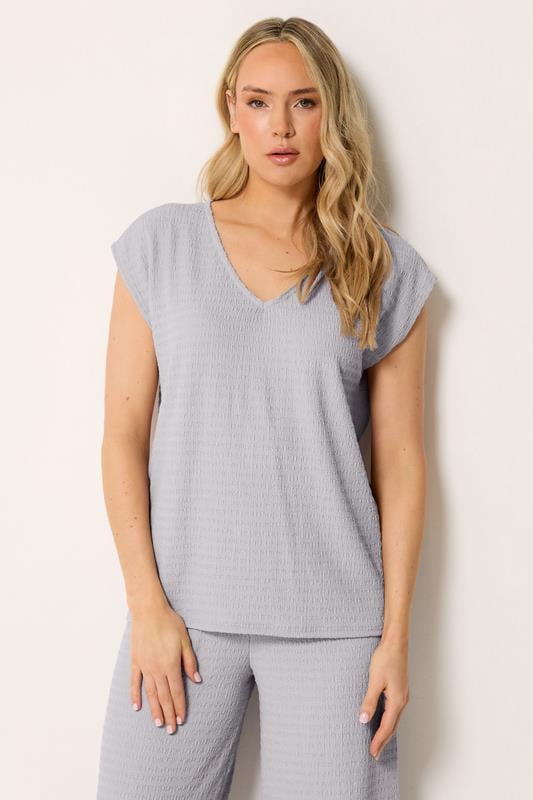 LTS Tall Light Grey Textured Top