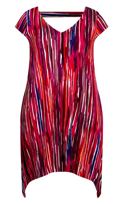 Evans Red Knit Print Dress 3