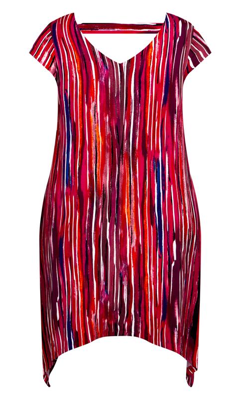 Evans Red Knit Print Dress 4
