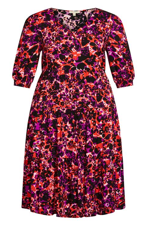 To The Max Fuchsia Floral Dress 3