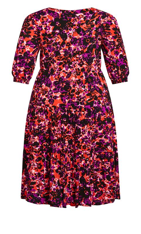 To The Max Fuchsia Floral Dress 4