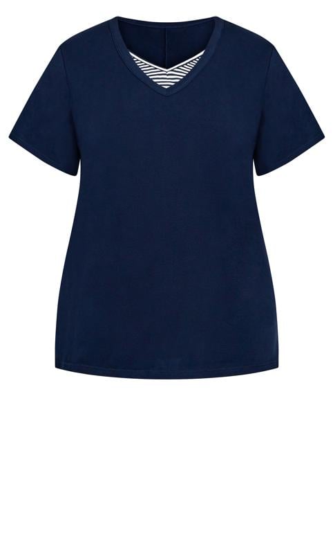 Evans Navy Faux Layer Tee 5