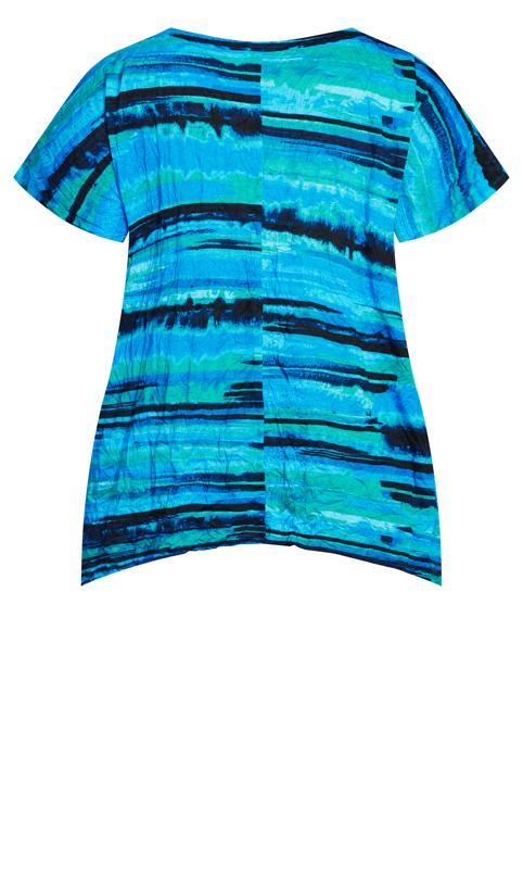 Evans Blue Abstract Stripe T-Shirt 3
