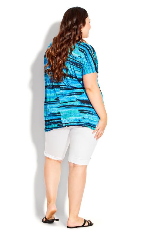 Evans Blue Abstract Stripe T-Shirt 7