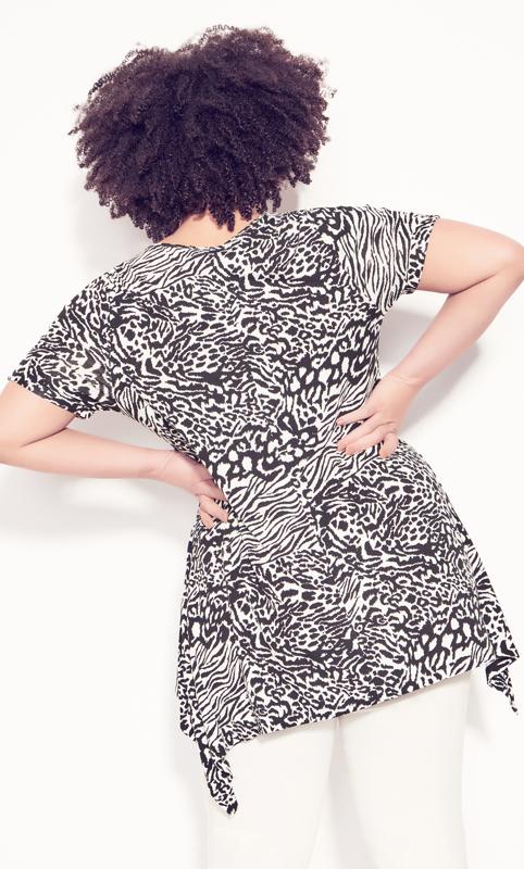 Ayla Zebra Print Mesh Sleeve Tunic 5