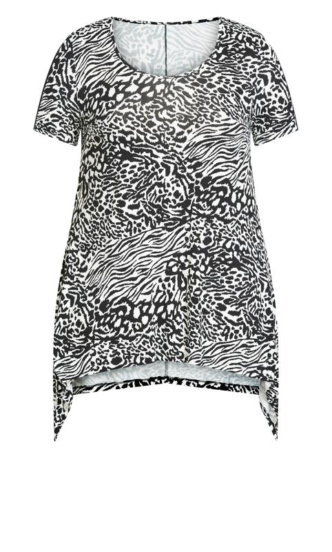 Ayla Zebra Print Mesh Sleeve Tunic 7