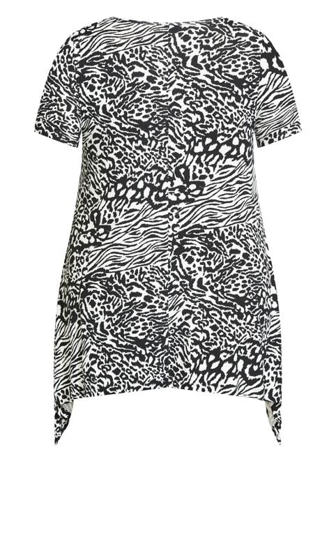 Ayla Zebra Print Mesh Sleeve Tunic 8