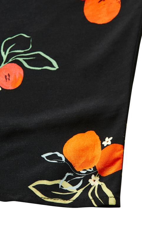 Evans Orange Bead Print Wrap Mini Dress 5