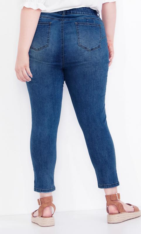 Aveology Light Blue Wash Cropped Skinny Jeans 11