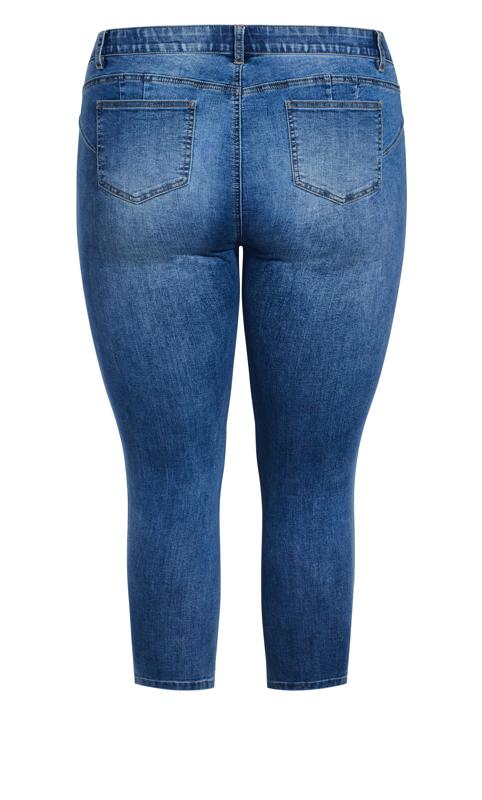 Aveology Light Blue Wash Cropped Skinny Jeans 13