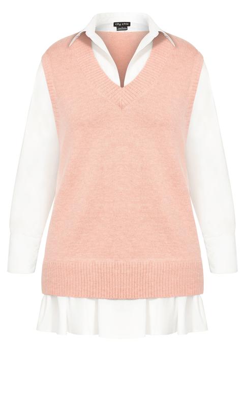 Knit Vest Pink Mini Dress 5