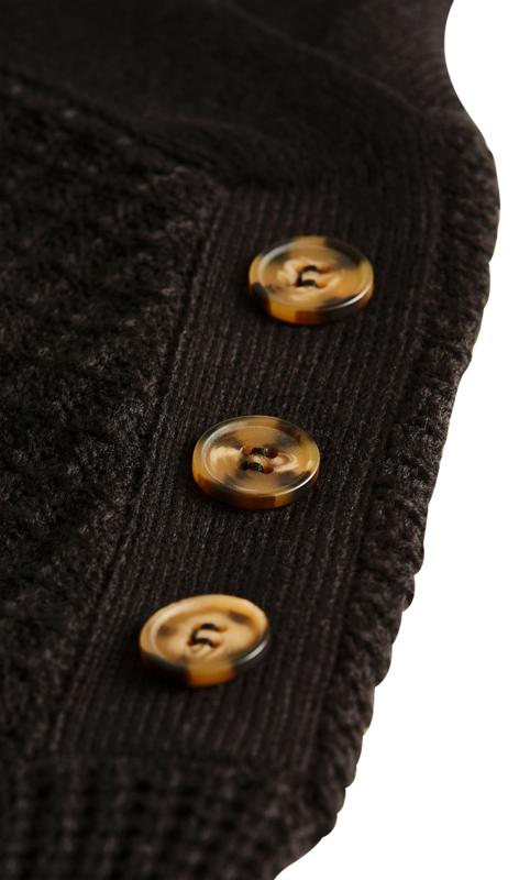 Birdseye Texture Black Sweater 8