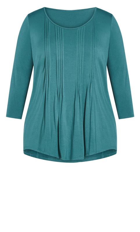 Evans Green Milly Pleat Plain Top 5