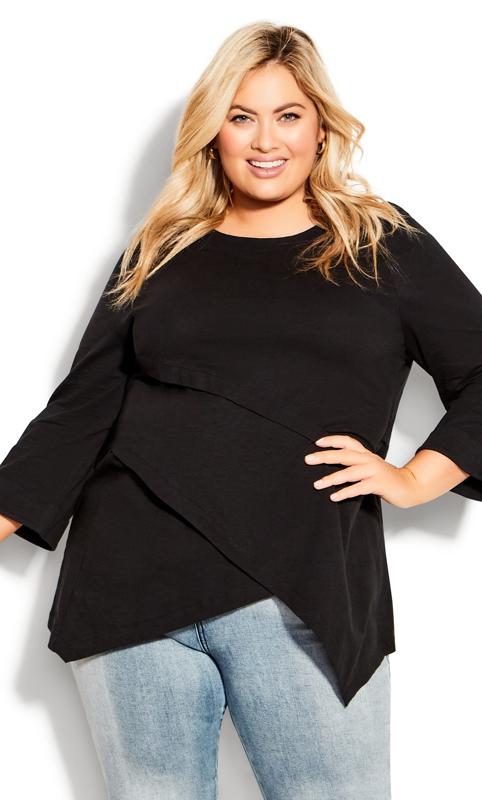 Evans Black Layered Asymmetrical Top 3