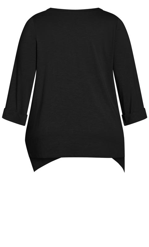 Evans Black Layered Asymmetrical Top 7