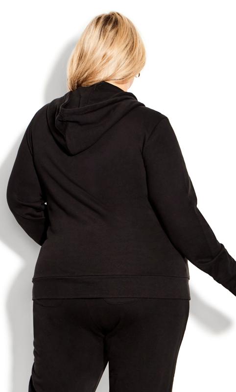 Zip Hood Neck Cotton Black Plain Jacket  4