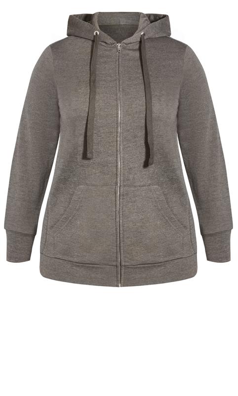 Zip Grey Plain Jacket  6
