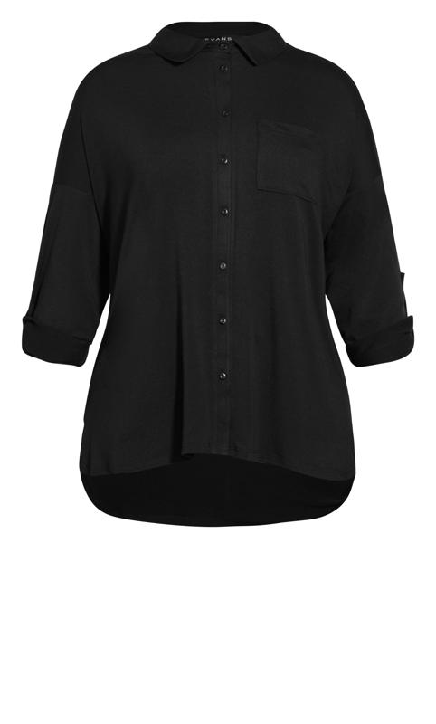 Jersey Oversized Shirt Black 4