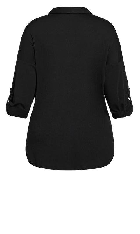 Jersey Oversized Shirt Black 5