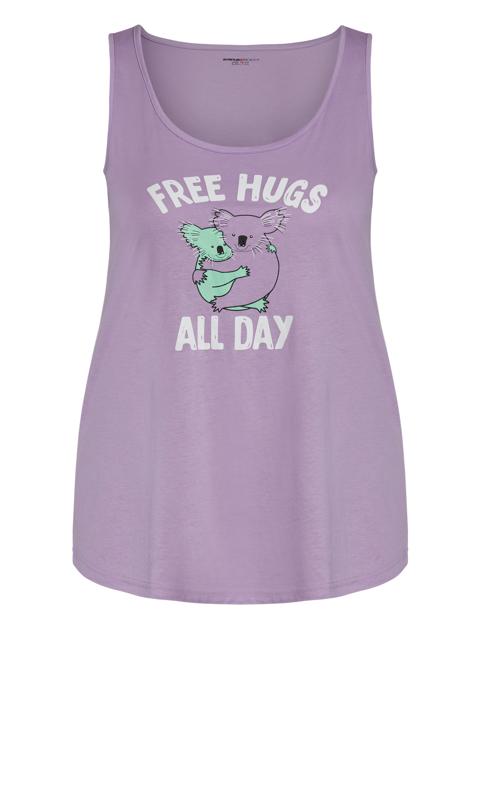 Free Hugs Lilac Koala Sleep Tank Top 5