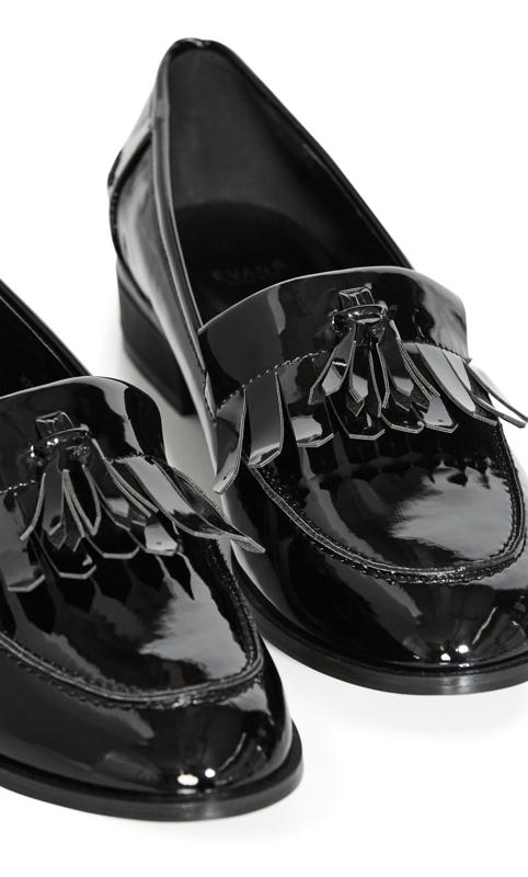 Extra Wide Fit Delilah Flat Black Shoe 7
