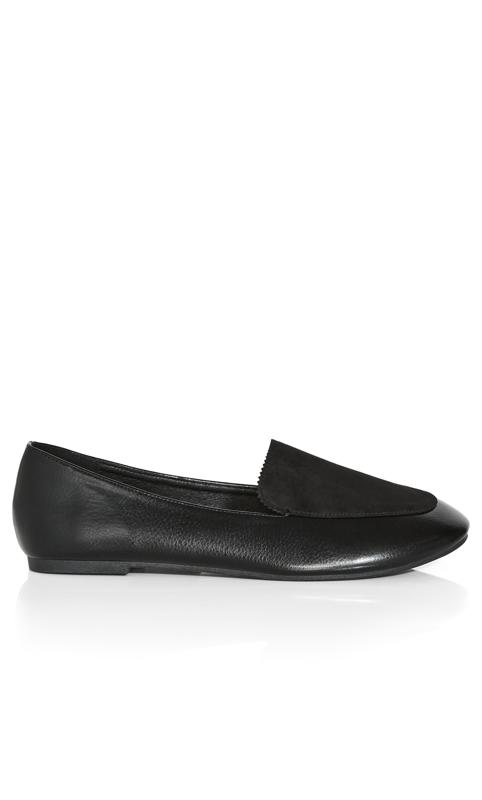 Extra Wide Fit Denzel Flat Black Shoe 2