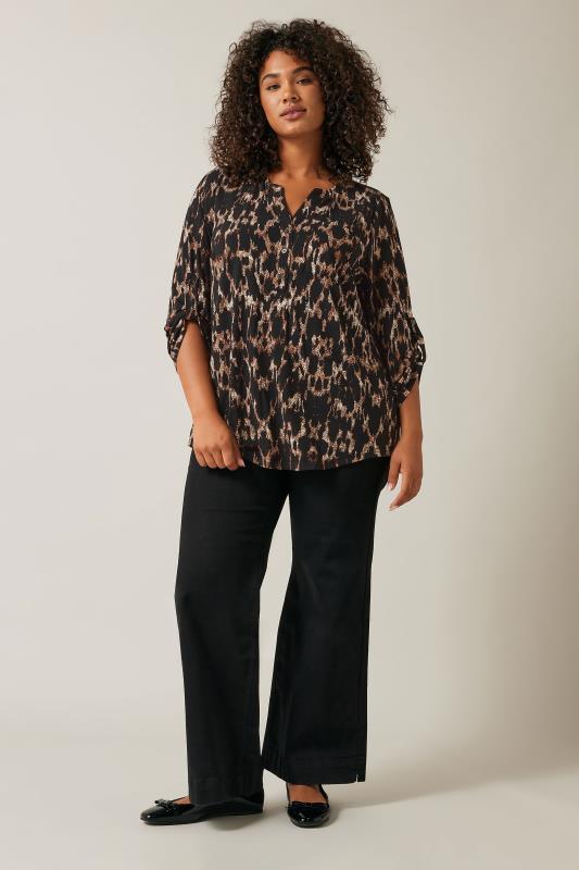 Evans Black Animal Print Top 2