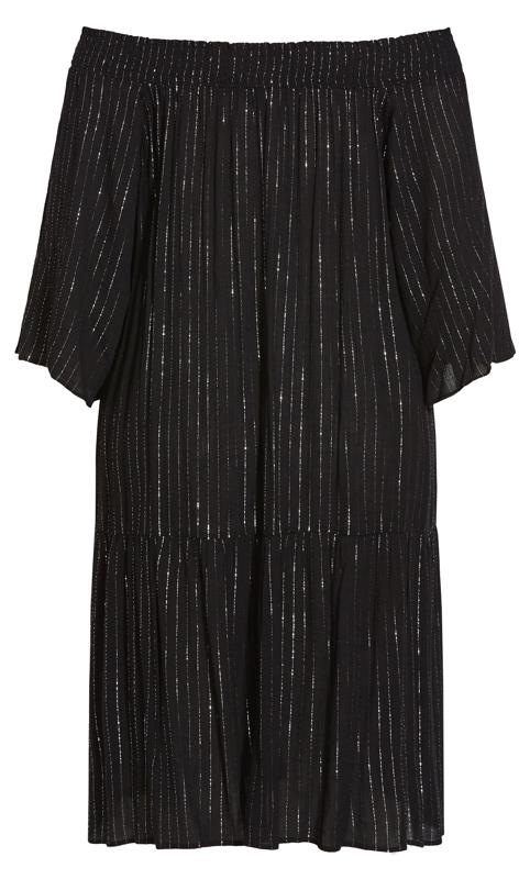 Sparkle Stripe Dress Black 6
