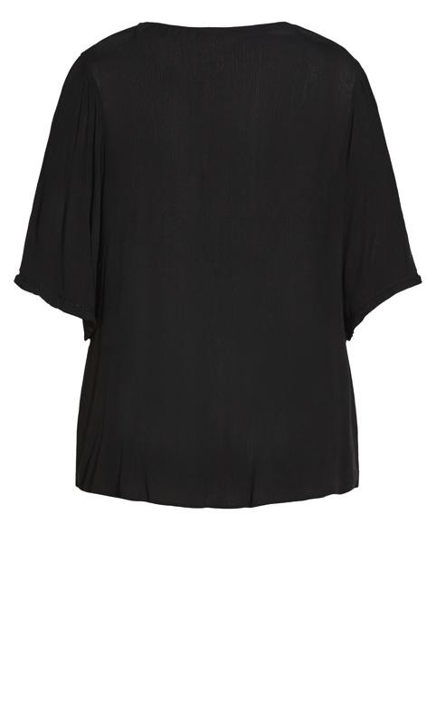 Relaxed Collar Top Black 7