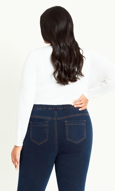 Evans Blue Indigo Denim Curve Fit Denim Jeggings 4