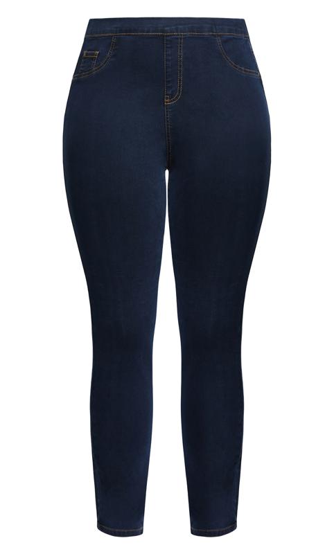 Evans Blue Indigo Denim Curve Fit Denim Jeggings 5