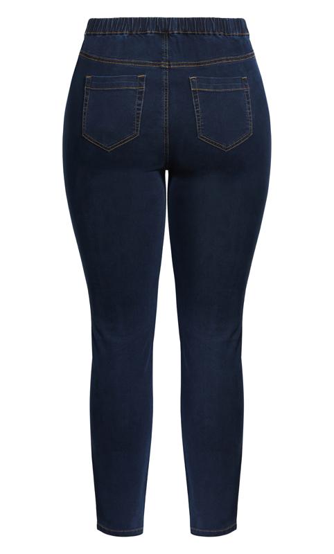 Evans Blue Indigo Denim Curve Fit Denim Jeggings 6