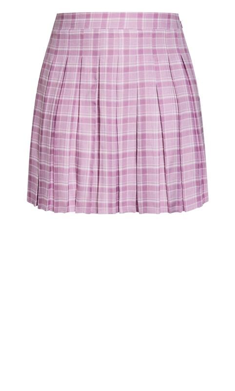 Varsity Check Pink Skirt 5
